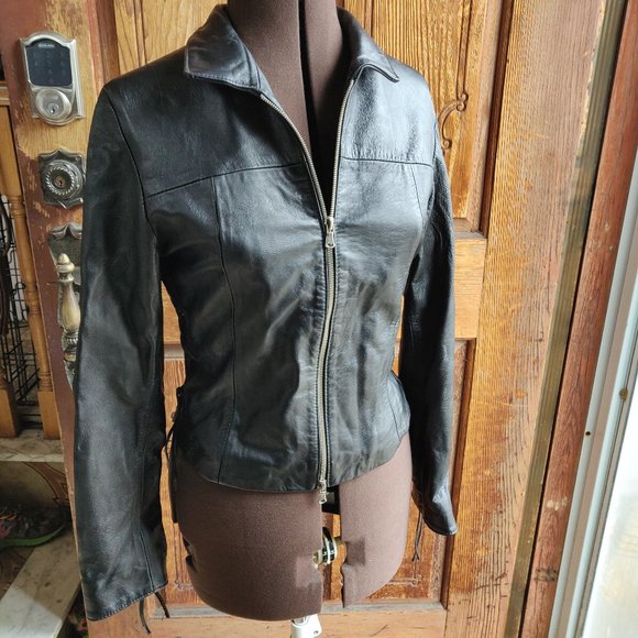 Roma  Corset Leather Jacket - Picture 1 of 6
